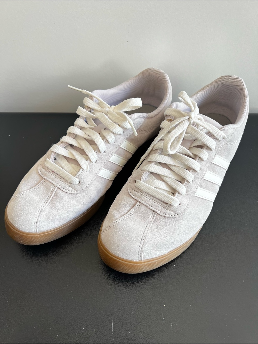 Adidas Courtset Ortholite Float Ice Purple Womens Soft Suede Shoes Trainers US 9